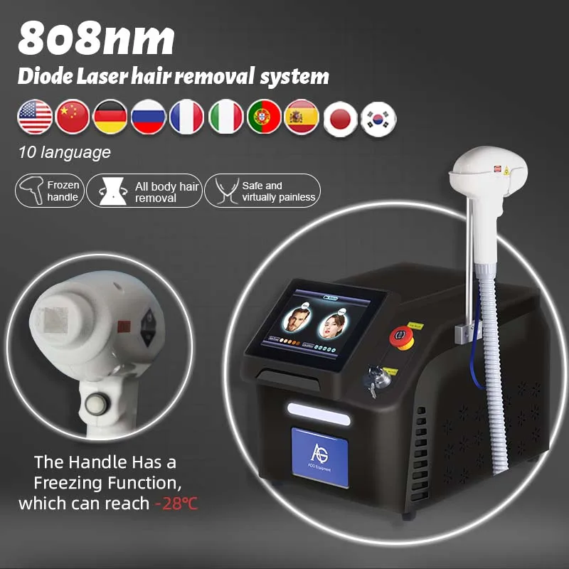 808NM Diode Laser Painless Latest Permanent All Skin Tones Skin Rejuvenation Hair Removal Machine Factory Price From ADG