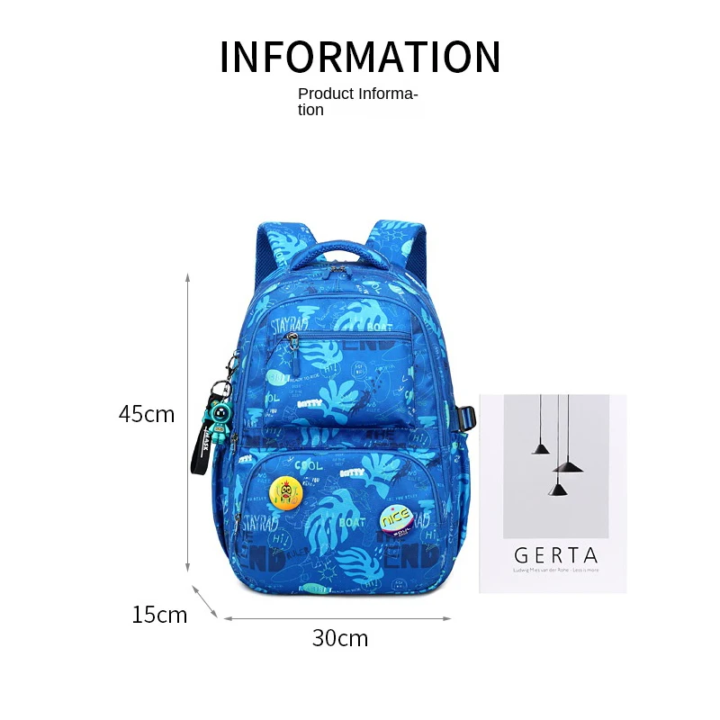 Mochila escolar de dibujos animados para niños y adolescentes, morral impermeable para libros de primaria