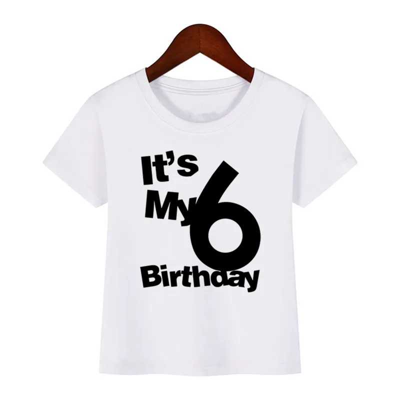 T-Shirts Children\'s Sets Clothing Kids Funny 5th Birthday T Shirt Toddler Boys Girls Short Sleeve T Shirt Children Casual Top