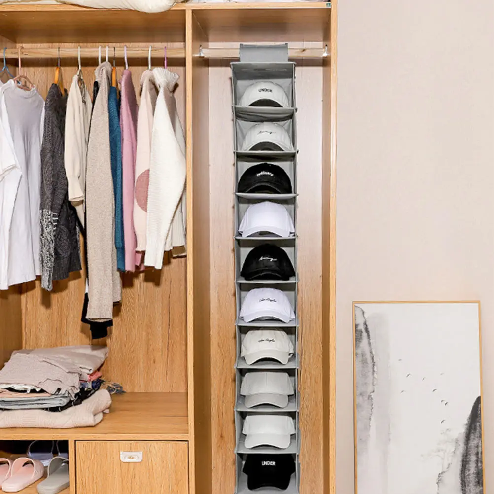 

Hat Storage Bag Thick Non Woven Fabric Dustproof Water Resistant Reusable Wardrobe ganizer Hanging Pouch Storage