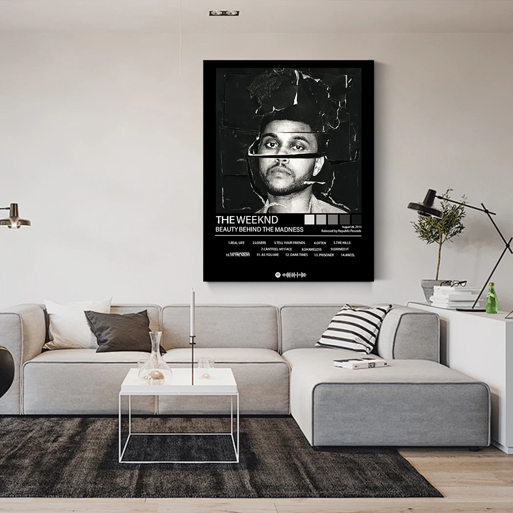 Popmuziekalbum Collectie Poster Canvas Schilderij Muurkunst Foto Voor Kamerdec Dawn Fm/Kiss Land/Starboy/Hursday De Doordeweekse