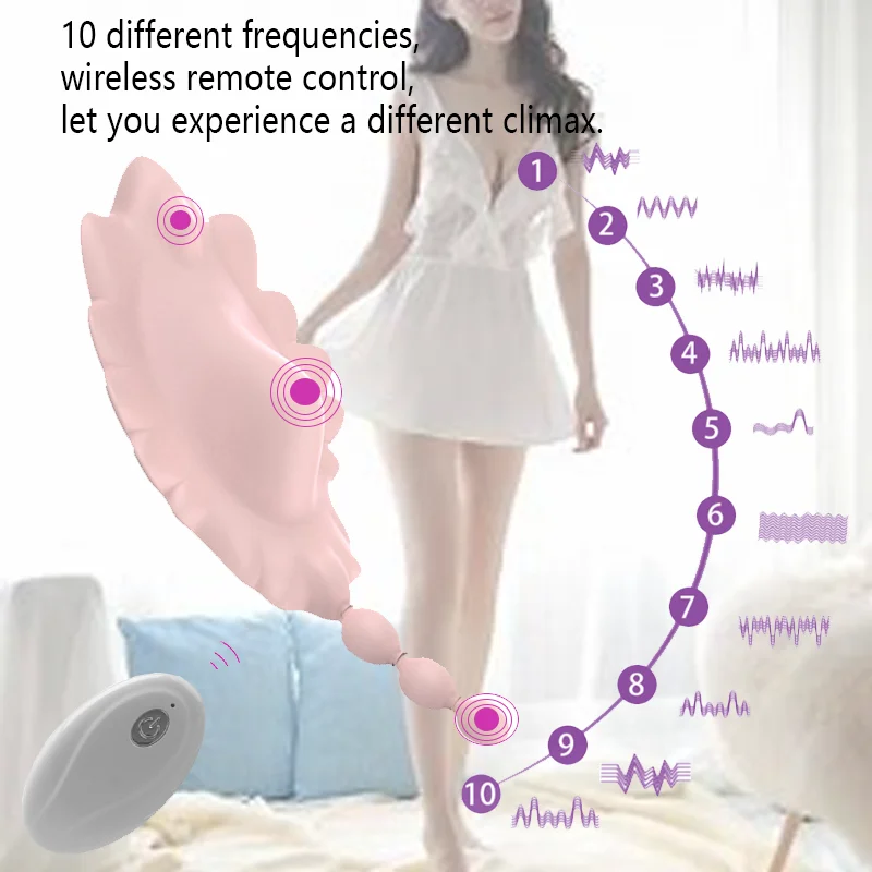 Höschen Tragen Vibrator Klitoris Massage Stimulator 10-Frequenz Drahtlose Fernbedienung Dildo Masturbation Sex Spielzeug Für Frauen