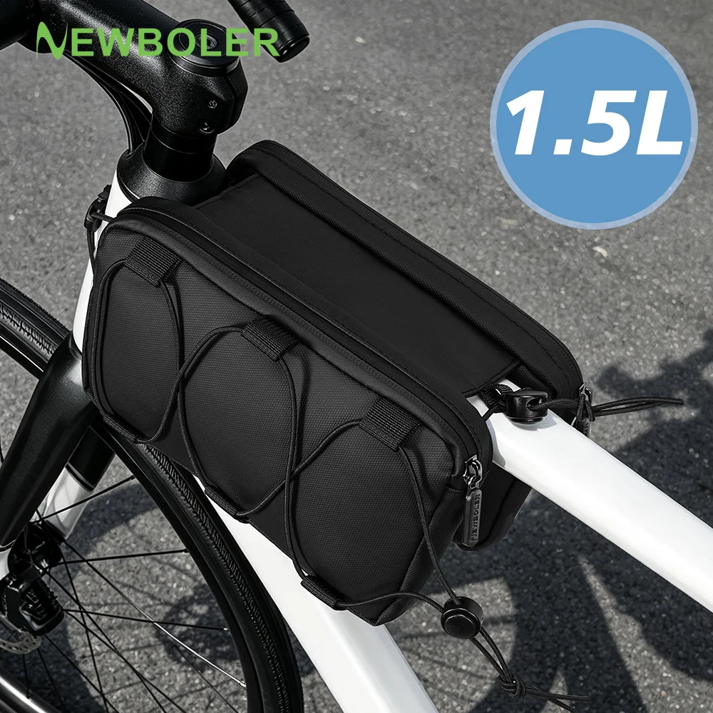 NEWBOLER Bike Bag Top Tube Bag Floating Installation Method Cycling Saddlebags Bicycle Pannier Bag Large Capacity Equipment