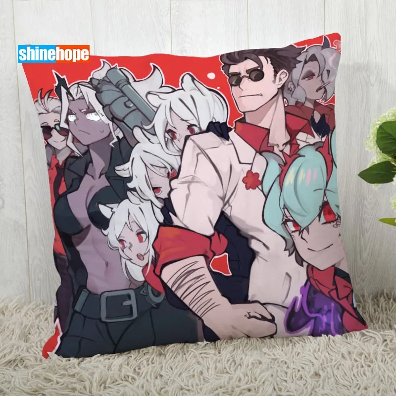 Helltaker Pillow Cover Customize Anime Pillowcase Modern Home Decorative Pillow Case For Living Room 45X45cm,40X40cm