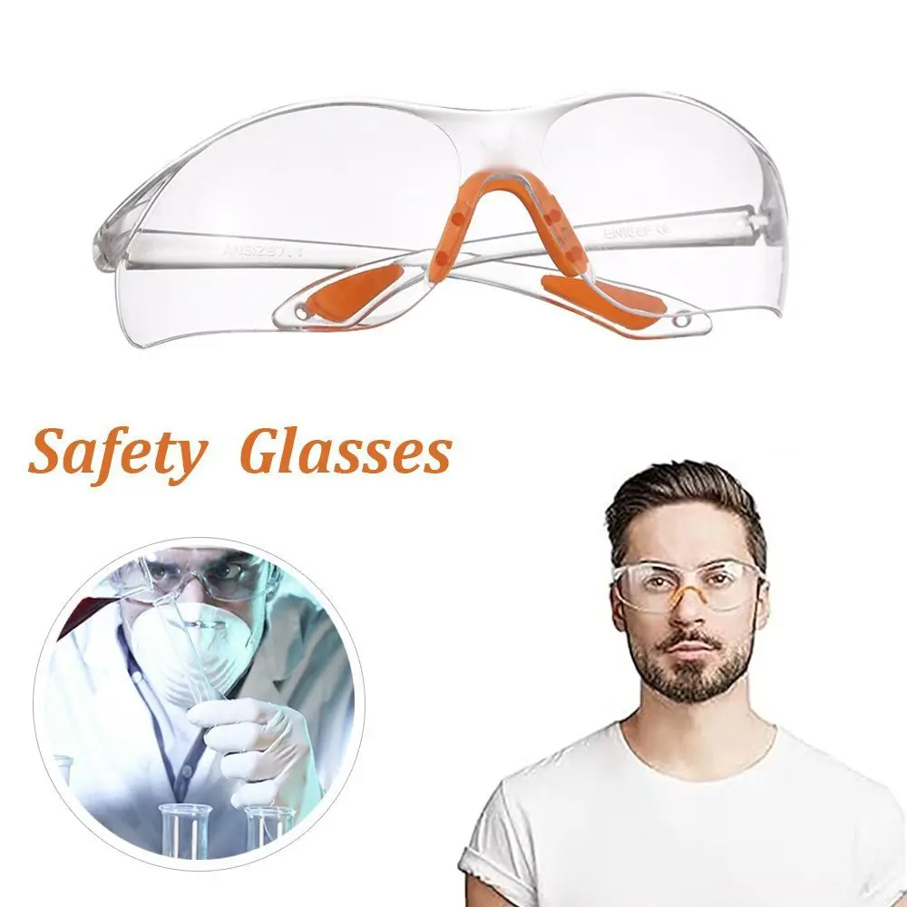 Scratchproof Welding Glasses Clear Safety Goggles Dustproof Windproof Safety Protective Glasses Eye Protection Women Men