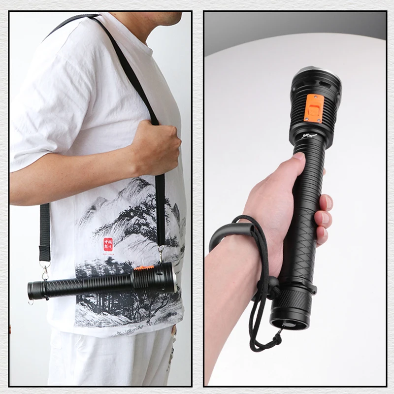 15600MaH IPX8 Waterproof Professional diving flashlight 3*XHP70 Lamp Beads Underwater 1000M Torch 10000LM Dive Light use 26650