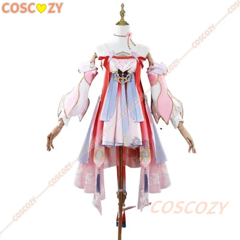 Game Wuthering Waves Jinhsi Cosplay Costume Wig High Heel Shoes Pink Dress Jinhsi Hanfu Spring Festival Suit Women Halloween Cos