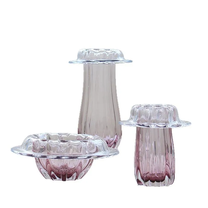 

Simple modern crimping mouth glazed vase artistic sense home set flower pot fruit plate coffee table ornament