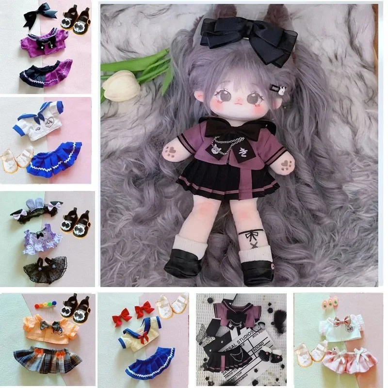 

Original 20cm Plush Stuffed Doll Clothes Outfit Cosplay Kpop Birthday Demon Girl Banquet Series Sweet Cool Gothic Costume Gift