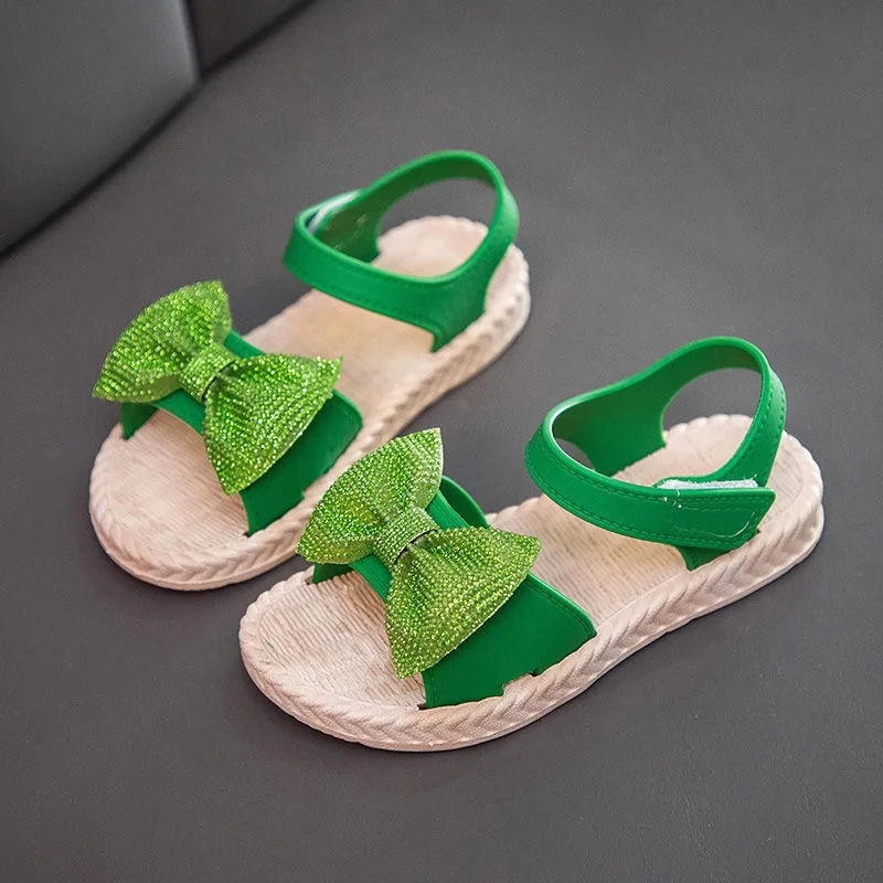 Girls sandals summer new princess shoes flat soft soles non-slip girls beach shoes kids shoes for girl