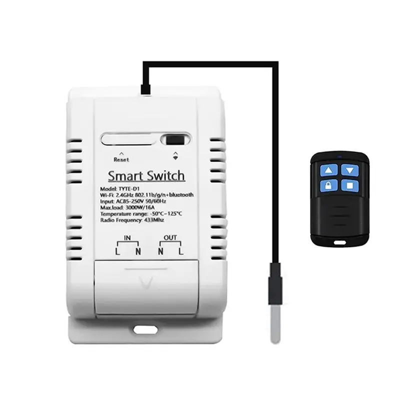 Tuya Smart Life Switch 16A 3000W Relay With Temperature Monitoring Thermostat Sensor RF433 For Alexa-AC17