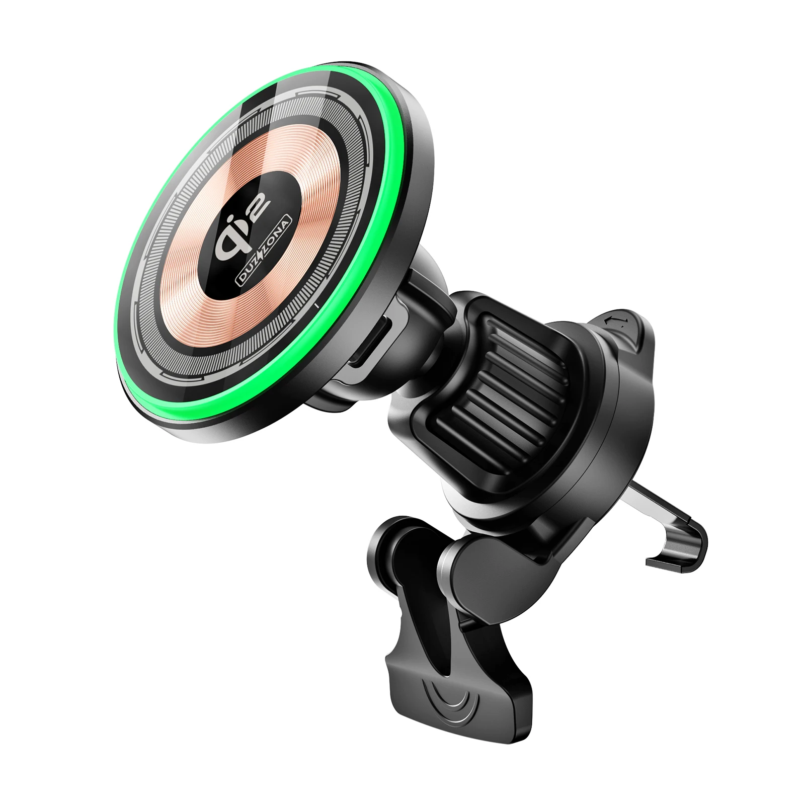 شاحن سيارة لاسلكي مغناطيسي شفاف مع Qi2 2X شحن سريع حامل هاتف سيارة مغناطيسي بفتحة تهوية لاسلكية