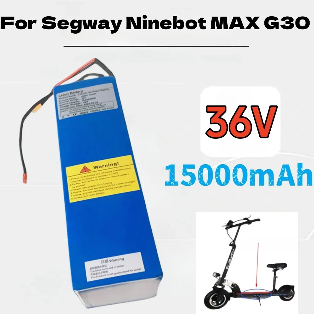 

36V 15000mAh 18650 Li-ion Battery Pack For Segway Ninebot MAX G30 Electric Scooter Special Battery