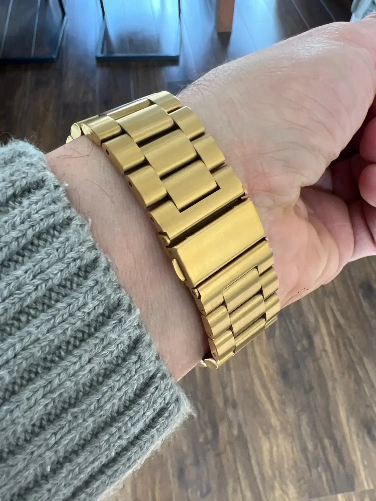 애플 워치 스트랩용 울트라 49mm 금속 팔찌, 42mm 44mm 45mm 스테인레스 스틸 스트랩, 아이워치 시리즈 8 SE 7 6 5 액세서리 골드