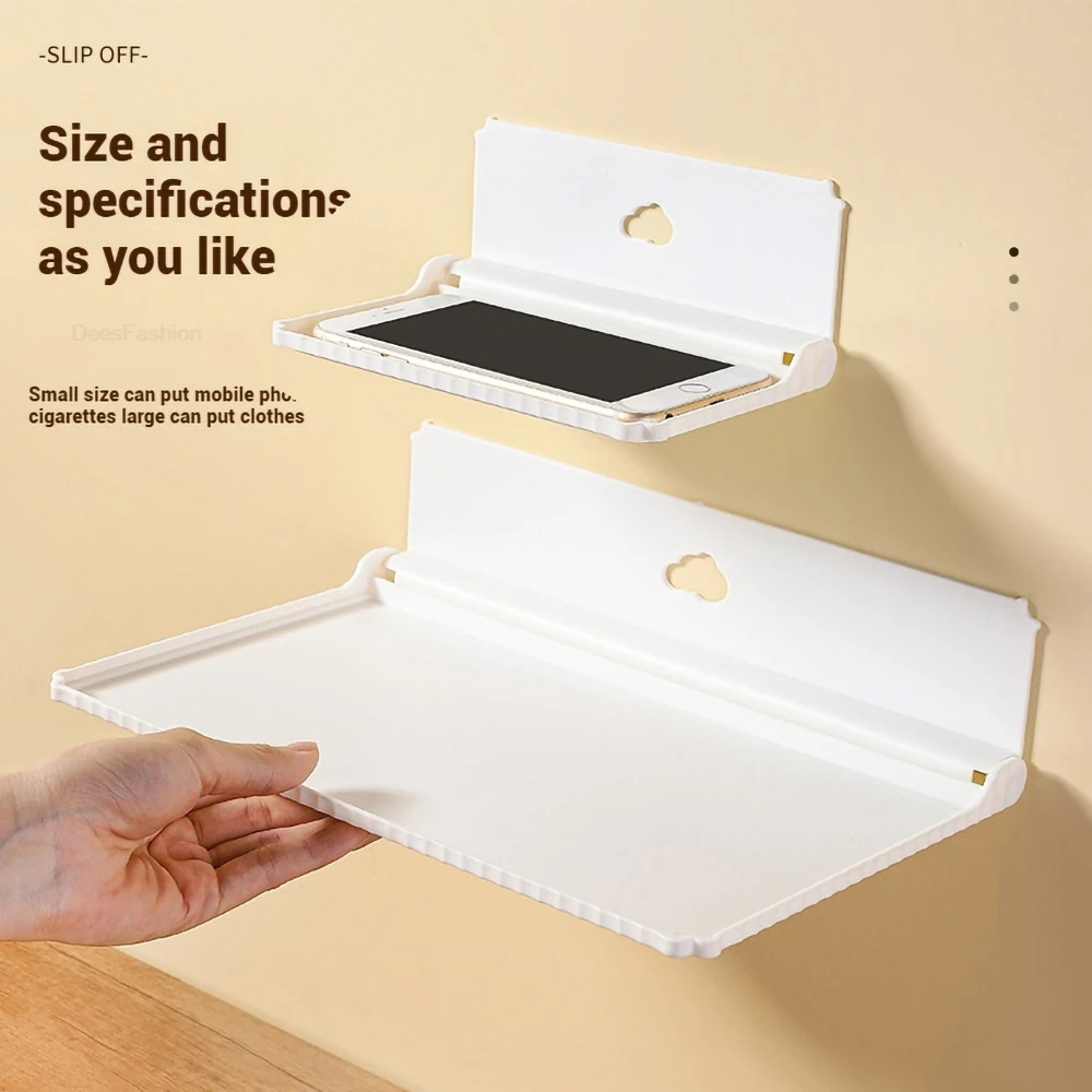 1 Stück Faltbares Bohrfreies Wandmontiertes Aufbewahrungsregal Wandregal Platzsparend Telefonhalter WLAN-Router Aufbewahrungsfach Organizer