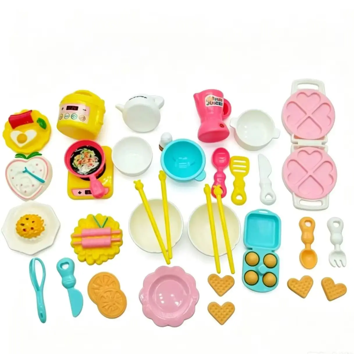 Juego de 28 piezas de accesorios de cocina para casa de muñecas con horno microondas, vajilla, utensilios de cocina, accesorios bonitos para Barbie