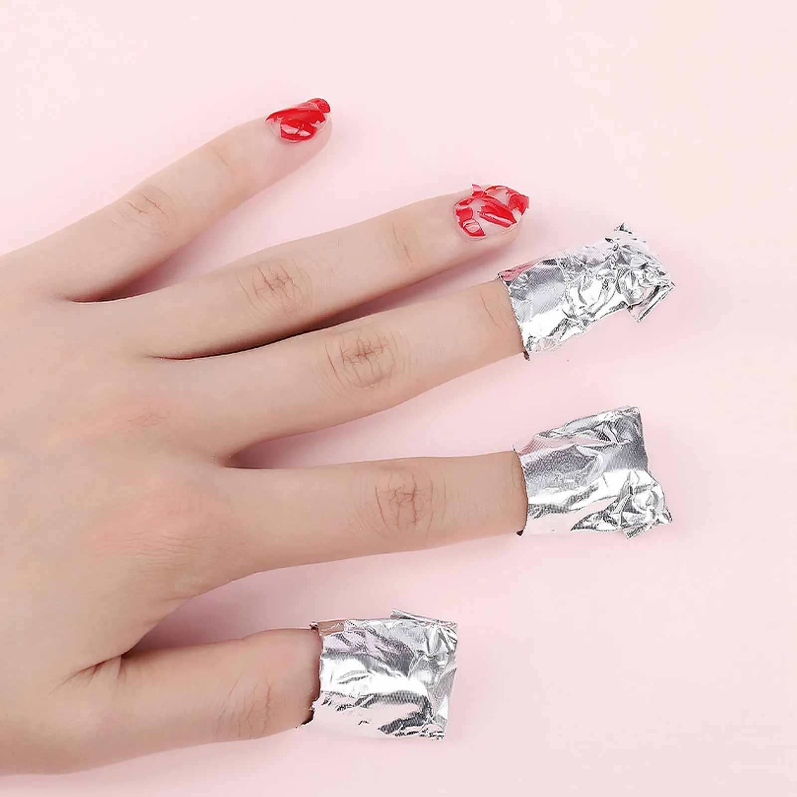 

500Pcs Nail Polish Remover Foil Wraps Soak Off Gel Nail Art Polish Remover Pads Manicure Pedicure Tool Salon Home
