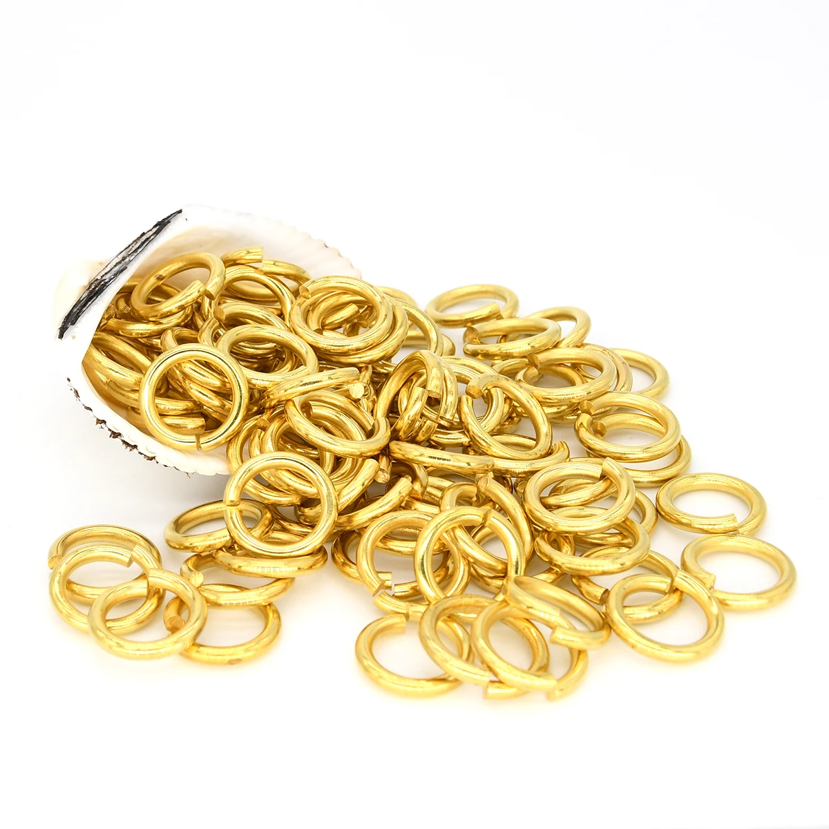 20pcs Solid brass Round jump rings Open O ring Garments shoes Leather craft bag Jewelry findings repair connectors