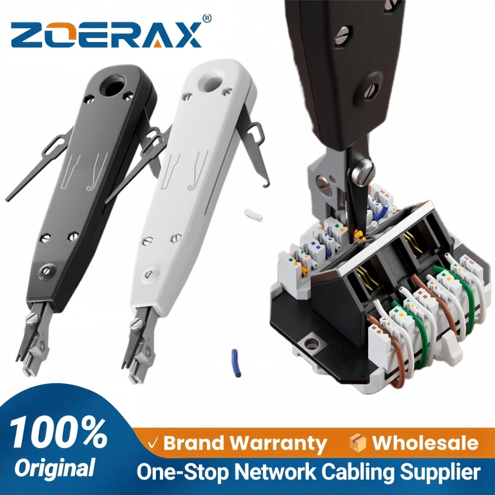 ZoeRax Punch Down Tool, Multifunction Krone Type IDC/Network Wire Cat5 Cat6 & Telephone Impact Terminal Insertion Tools
