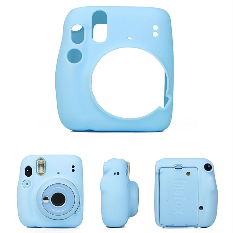 Camera Silicone Case for Fujifilm Instax Mini11 Mini 11 Shell Protective Cover Soft Shell Solid Color Scratch-proof Case