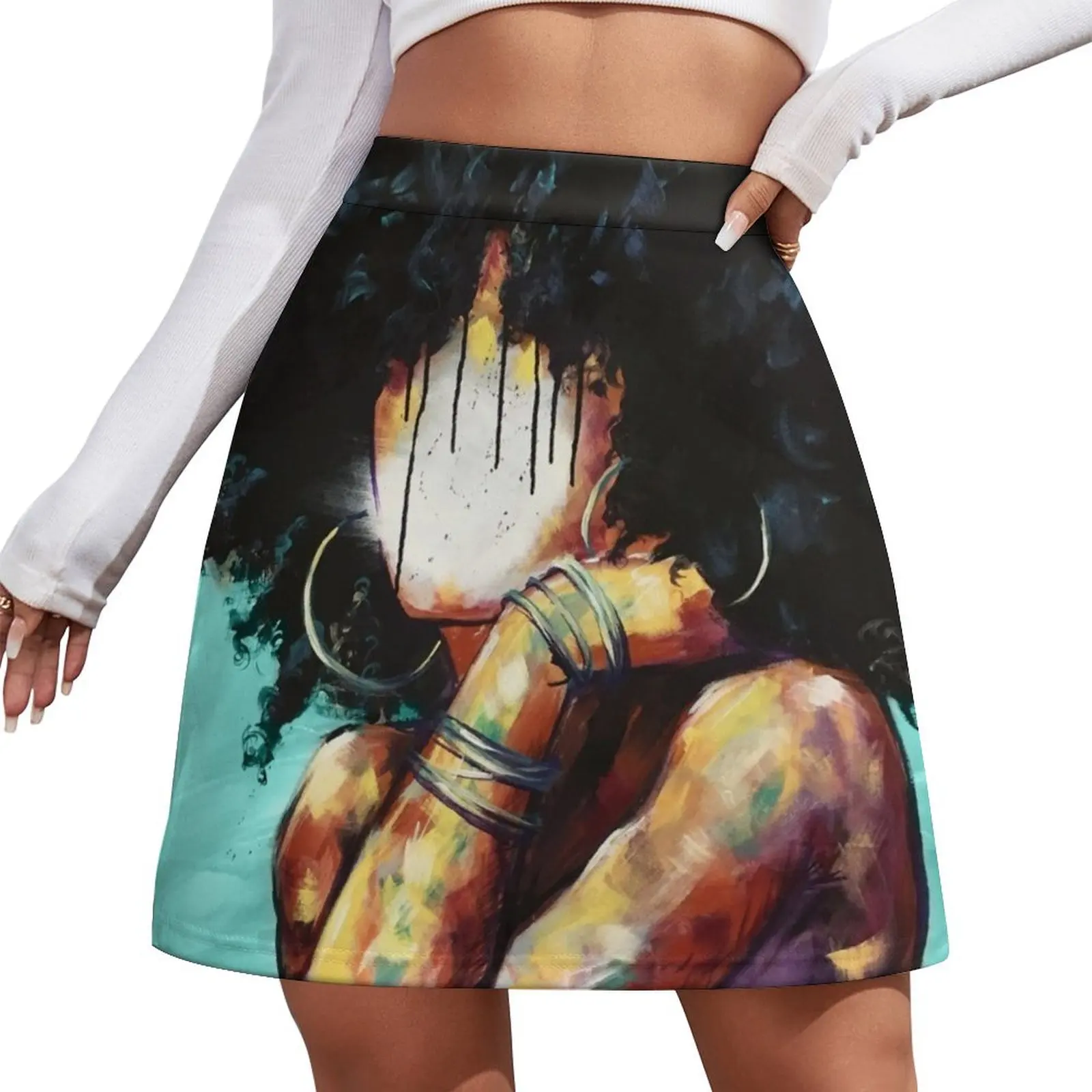 

Naturally II TEAL Mini Skirt japanese kawaii clothes skirt women new in external clothes
