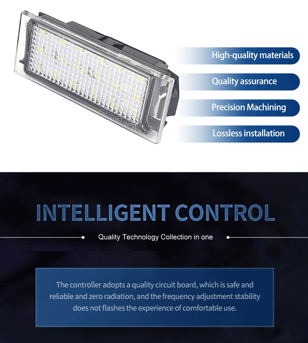2 Stück Auto-LED-Kennzeichenbeleuchtung Weiß für Renault Trafic 3 (X84) 2014 2015 2016 2017 2018 2019 2020 Canbus Fehlerfrei – Detail 3