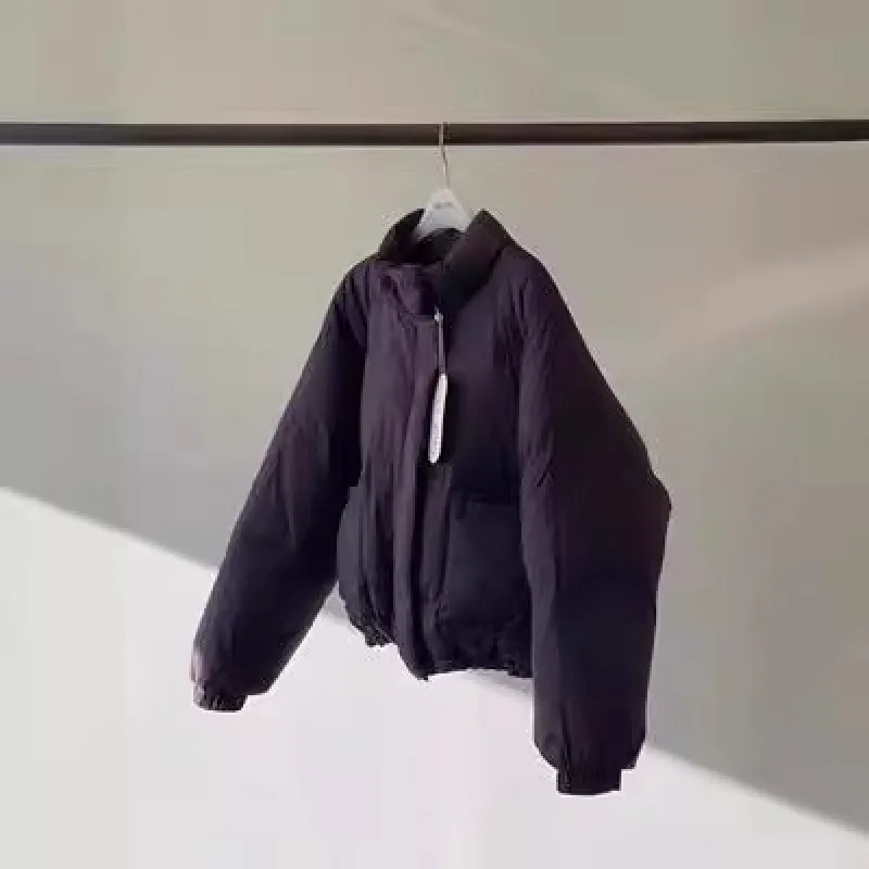 ERUME Double face porter DongDng hiver Thiened chaud col montant duvet d'oie Jaet Faionable dame trajet Sle manteau