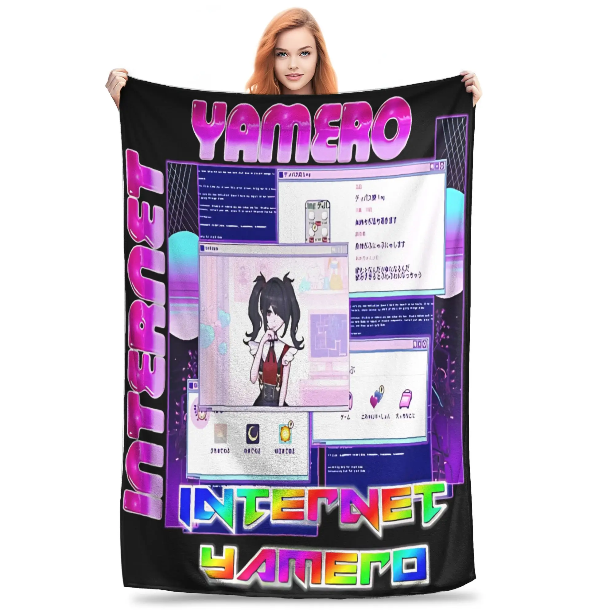 

Needy Streamer Overload Blankets Flannel Multifunction Super Soft Throw Blanket for Bedroom Bedspread