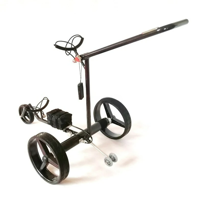 Black Golf Trolley – Carbon Fibre Electric Golf Bag Trolley – Modern Design Combining Style and Performance