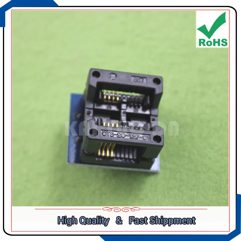 Free Shipping 2pcs SOIC8 wide body 8 feet 25 series IC test stand adapter adapter docking station SOP8 switch DIPC1B2