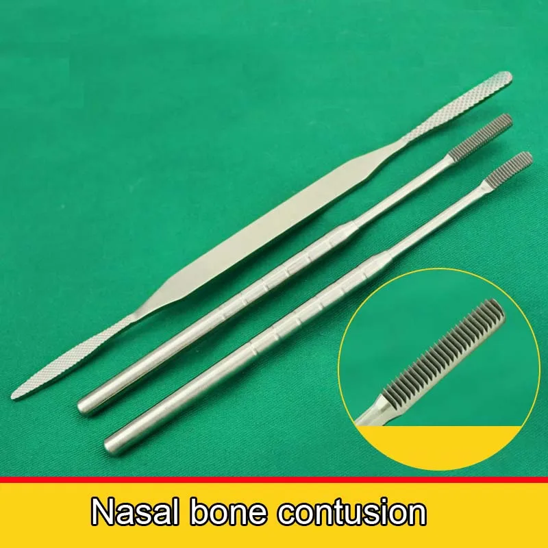 Stainless steel double-headed nasal bone contusion Bone rubbing Thin nose Plastic surgery instruments Peeling