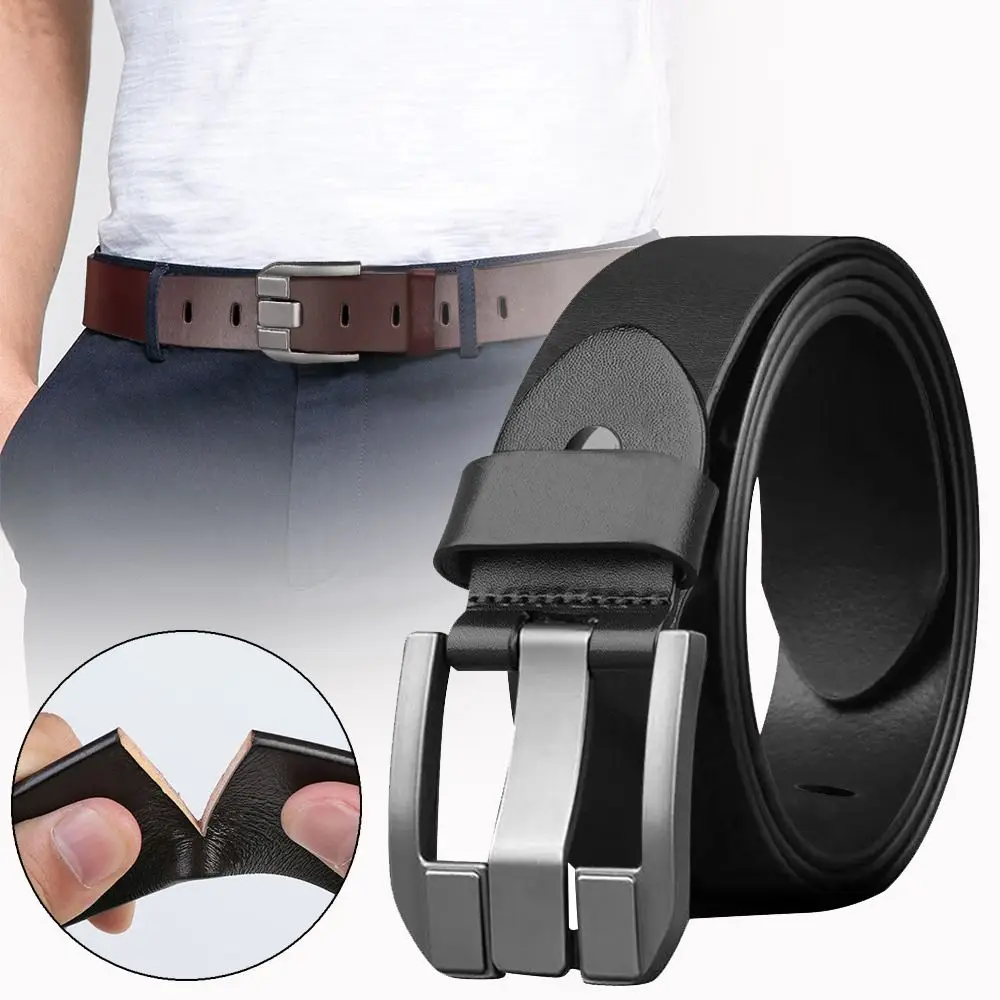 

Retro Luxury Design Genuine Leather Belt Casual Trendy Brand Waist Strap Versatile Business Belt