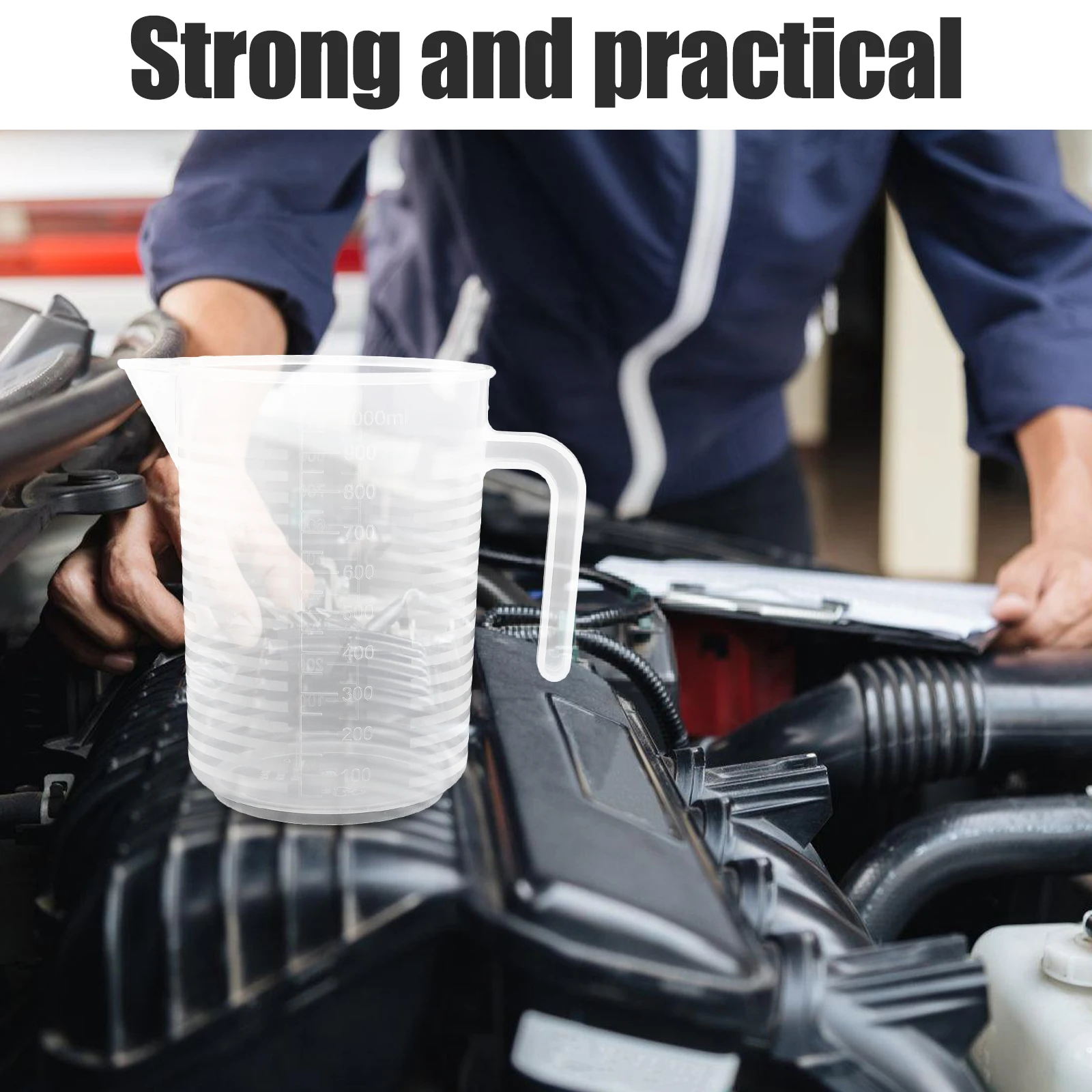 

Large Capacity Oil Measuring Cup Plastic Liquid Measurement Container Engine Transmission Automotive Repair Tools Reusable