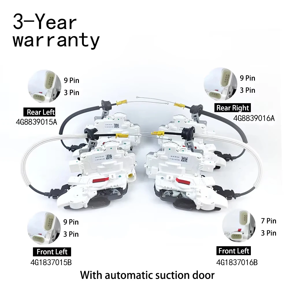 Door Lock Actuator with Automatic suction door 4G1837015B 4G1837016B 4G8839015A 4G8839016A For Audi A6 RS7 A7 A8