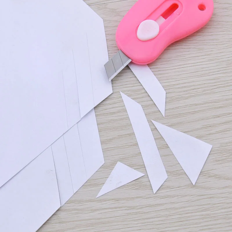 Cute Kawaii Mini Pocket Art Utility Knife Express Box Knife Paper Cutter Craft Wrapping Refillable Blade Stationery Art Supplies