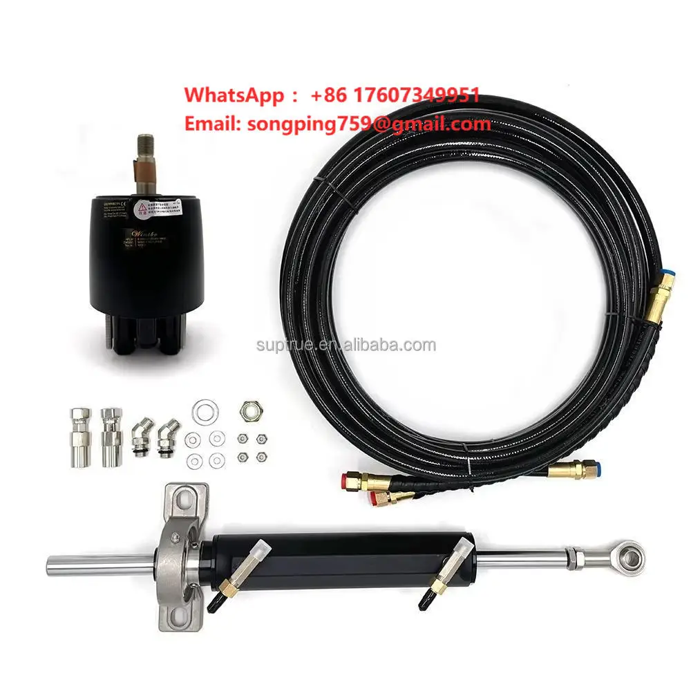 Marine Yacht Inboard Hydraulic Steering Kit with Helm Pump & Compact Cylinder Hydraulic Steering System