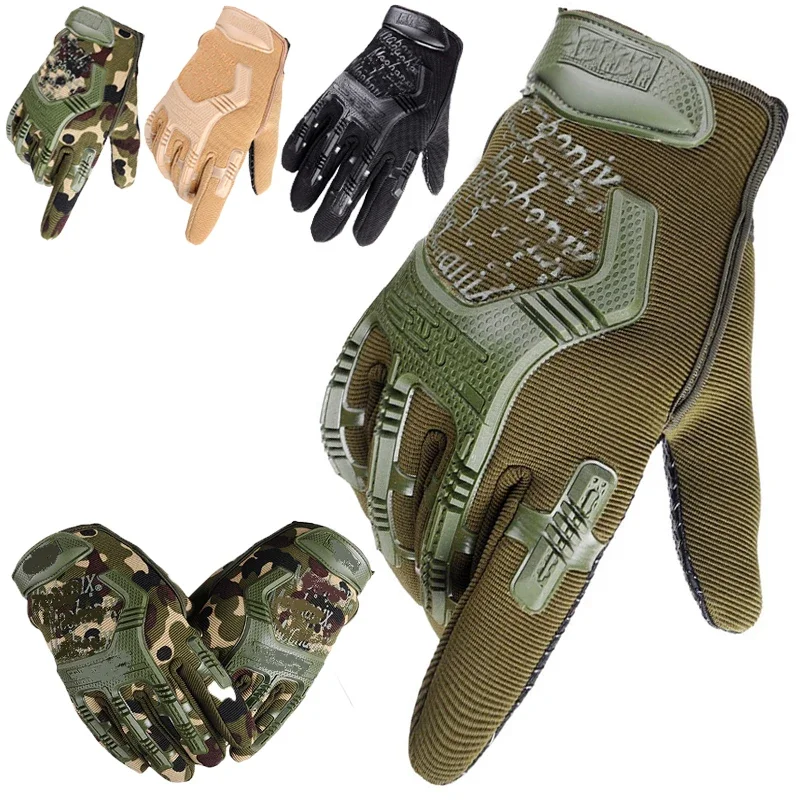 Outdoor Cycling Tactical Military GlovesAnti-Skid Protective gloves for Bicycle Motorcycle Full Finger Gloves Moto Accessories