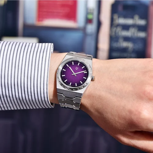 PAGANI DESIGN 2025 nuevo reloj de cuarzo VJ21 a la moda para hombre V2 zafiro 10Bar resistente al agua fino 7MM luminoso C3 actualización reloj hombre