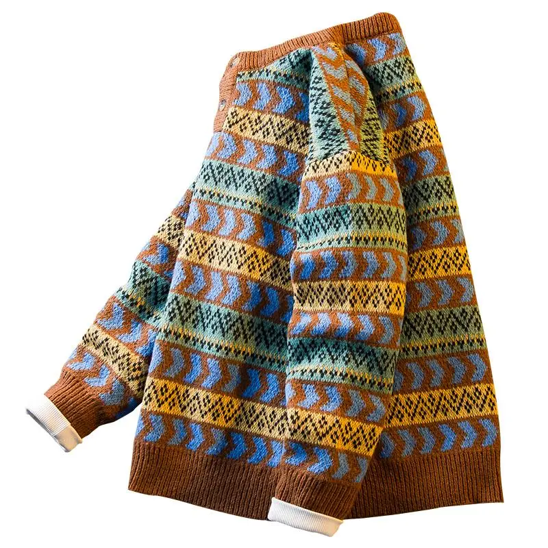 Loose Knitted Men's Faion Brand Winter Thiened Button Lazy Sle Clothing Coolmax Fiber Ciwalk Inner Wear Nine Points S...