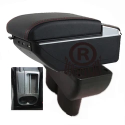 For Volkswagen VW Touran Caddy Armrest Box Central Store Content Arm Elbow Rest with Cup Holder Ashtray USB