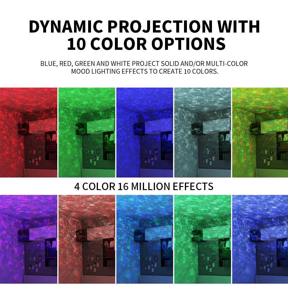 ไฟกลางคืนสำหรับฉายโปรเจคเตอร์รูปดาวพร้อมลำโพงคลื่นทะเลไฟเวทีดิสโก้ติดเพดานโฮมเธียเตอร์ไฟ USB สำหรับตกแต่งห้อง