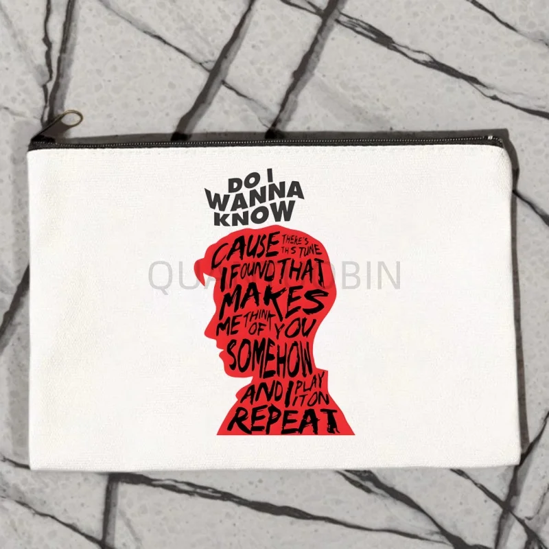 

Сумка-косметичка Arctic Monkeys, модная сумка для хранения косметики, холщовая сумка, экологически чистая женская сумка для покупок, кошелек