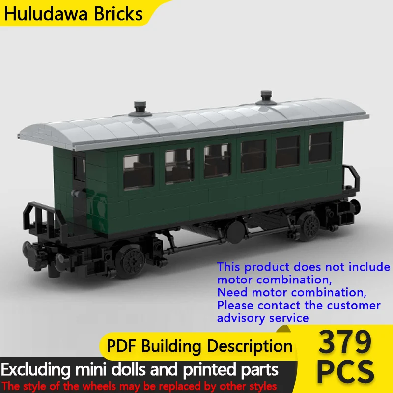

City Car Model MOC Building Bricks Green Passenger Carriage Modular Technology Children Holiday Gifts Assemble Toys Suit