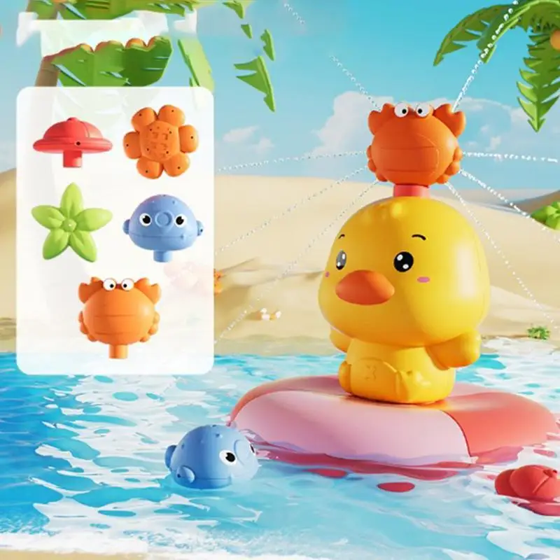 Jouets de bain pour enfants, arroseur d'eau, jouet de baignoire, canard électrique interactif, jeu de plage amusant pour garçons et filles, douche d'intérieur
