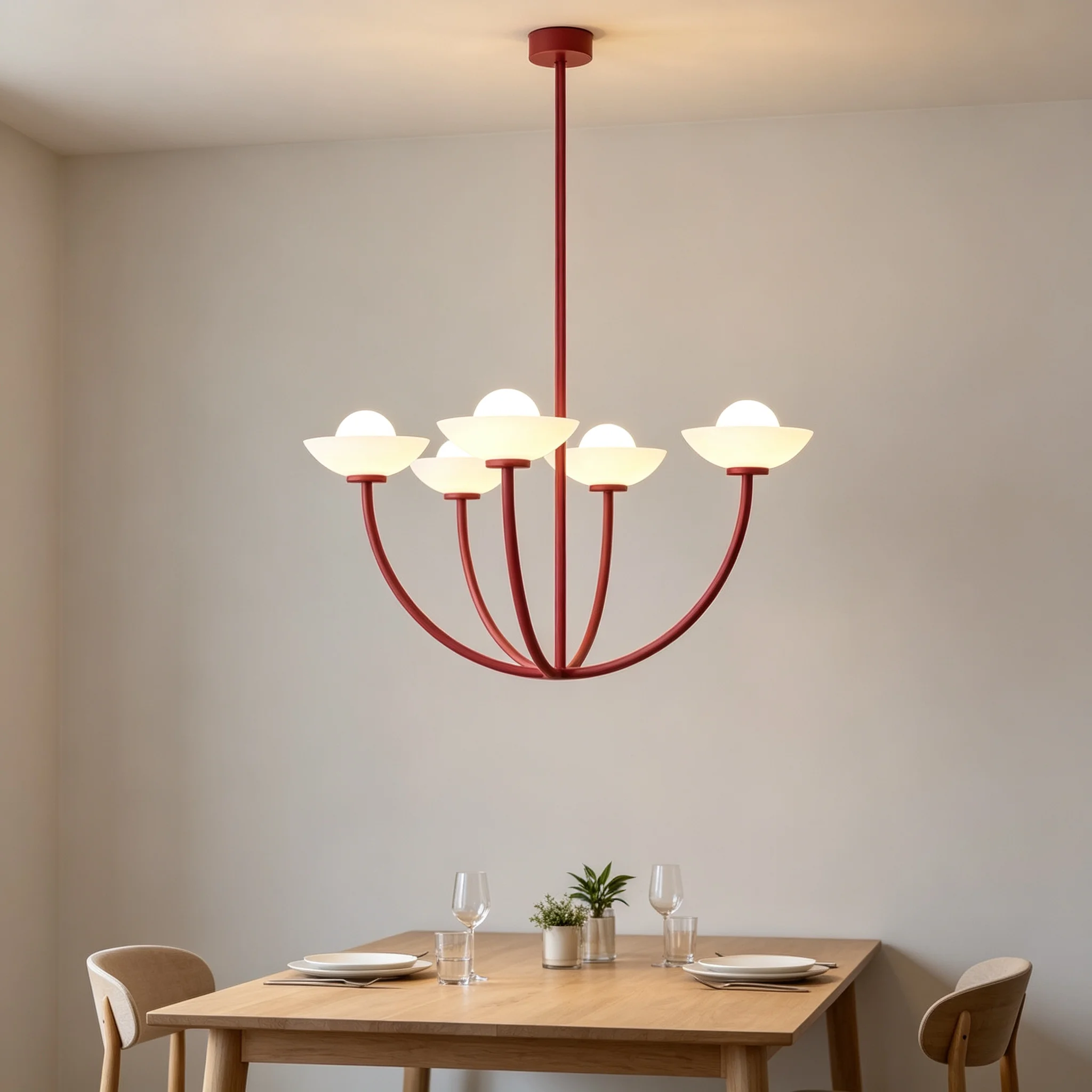 Kitchen Baking Island - Modern Metal Art Multi Heads Pendant