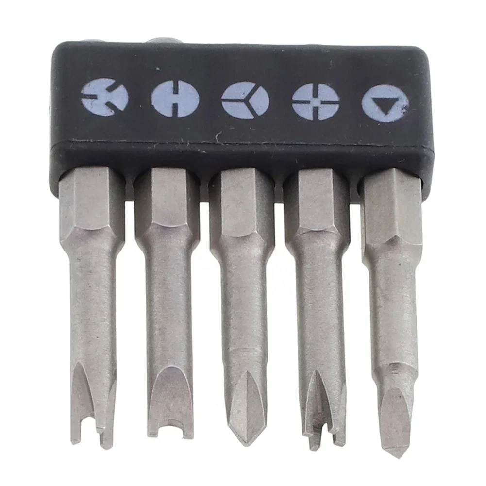 Bolt Driver Screwdriver Bits Special-shaped Screwdriver Set Three Points Triangle 1.96Inch 5pcs Set Grey Inner Cross Screwdriver