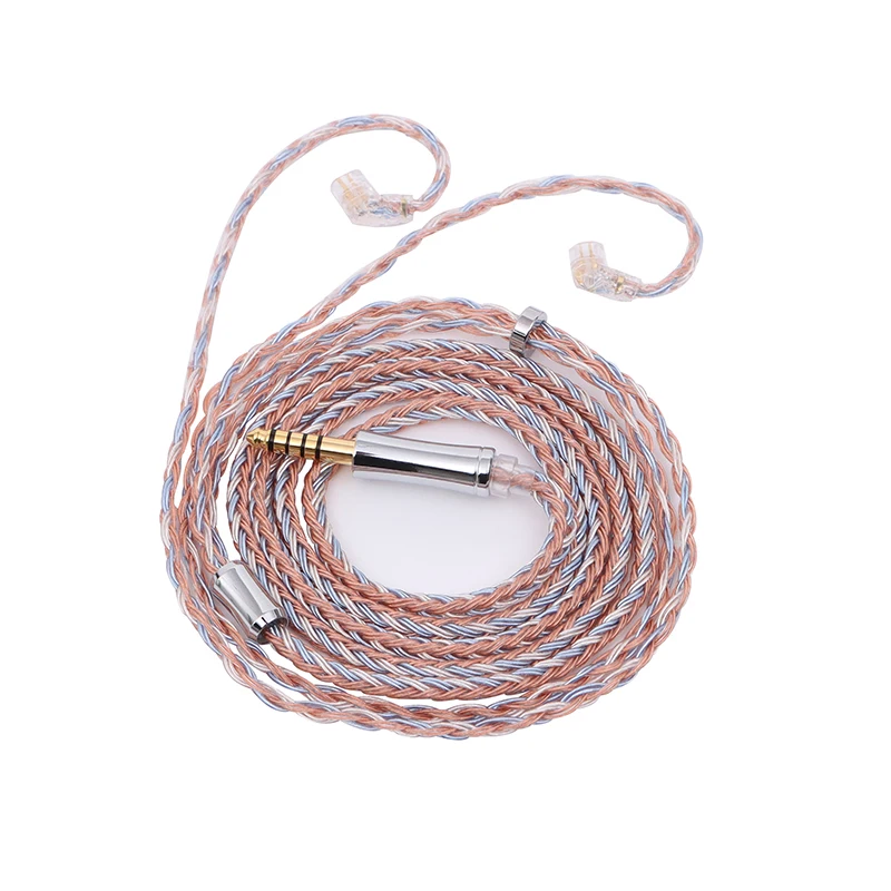 XINHS 16 Core earphone HIFI berlapis perak kabel Upgrade 2.5/3.5/4.4mm Konektor MMCX/2Pin