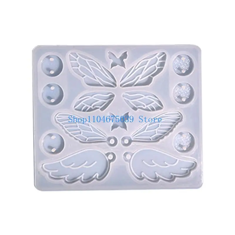 

5asd Wings Silicone Resin Mold for Keychain Jewelry Making,DIY Pendant Charms-Mold