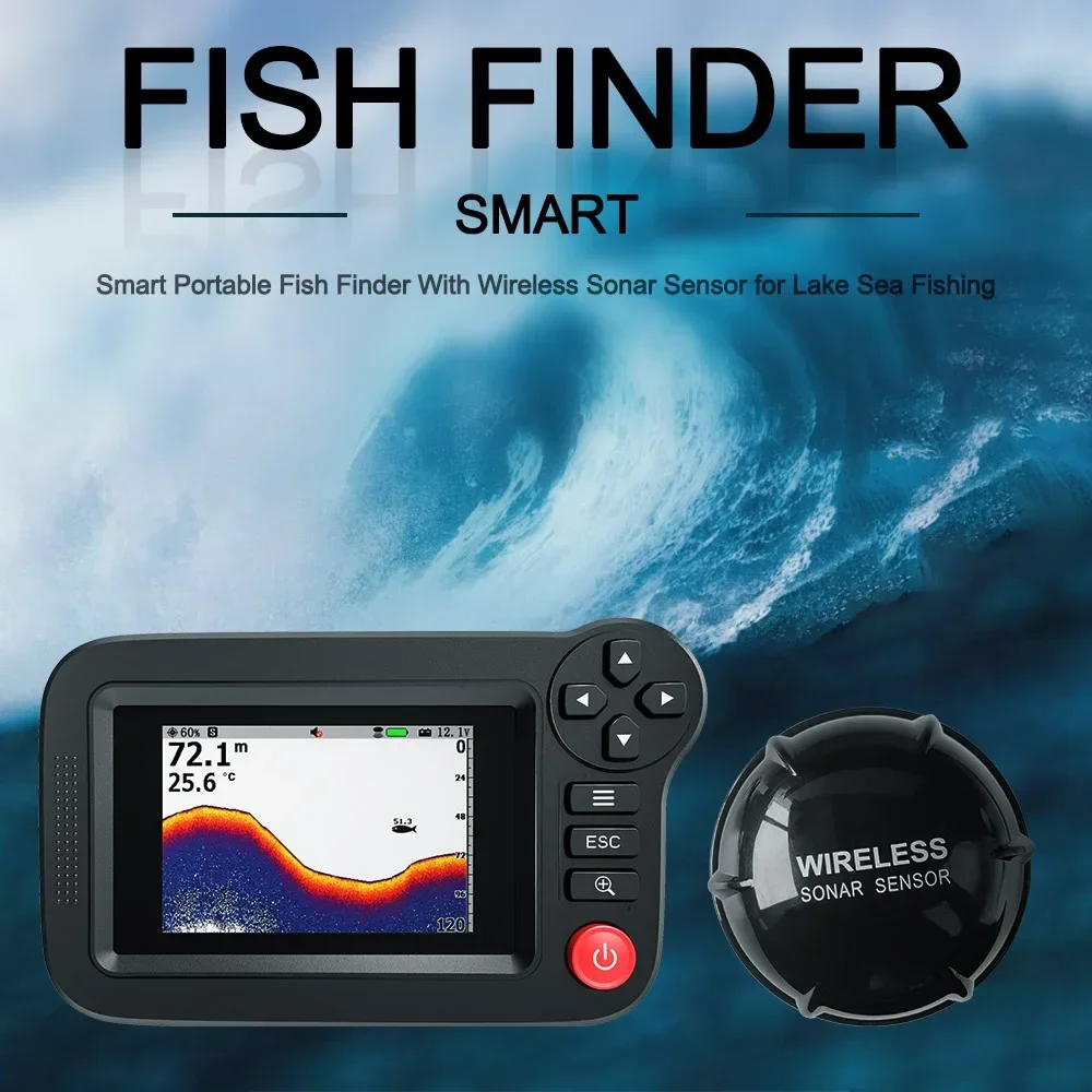 

portable 3.5in color screen professional underwater deeper fish finder boat fishing sonar