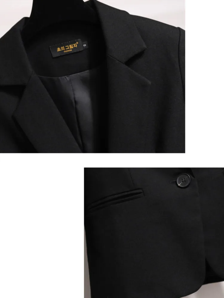 PEONFLY-Blazer preto monocromático feminino, jaqueta casual, manga comprida, casaco solto, senhora do escritório, blazer de botão único, moda, 2020